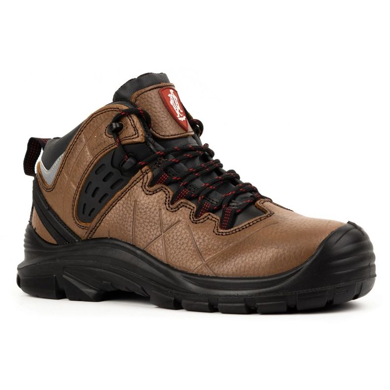 Buty męskie trzewiki URGENT 131/S1 brązowe 1