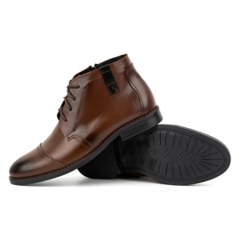 Olivier Buty męskie zimowe eleganckie trzewiki 282LU brązowe 3