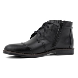 Olivier Buty męskie zimowe eleganckie trzewiki 282LU czarne 1