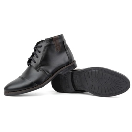 Olivier Buty męskie zimowe eleganckie trzewiki 282LU czarne 3