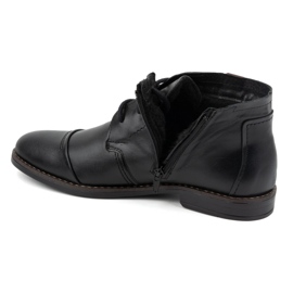 Olivier Buty męskie zimowe eleganckie trzewiki 282LU czarne 6