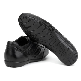Olivier Buty męskie skórzane czarne sport style 7004DT czarne 6