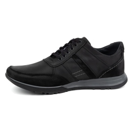 Olivier Buty męskie skórzane sznurowane Sport Style 310GT czarne 1