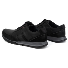 Olivier Buty męskie skórzane sznurowane Sport Style 310GT czarne 4