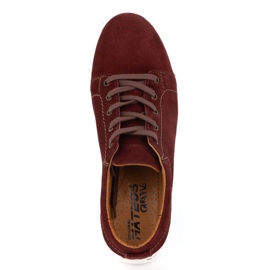 Olivier Buty Męskie skórzane casual 946MA bordowe czerwone 5