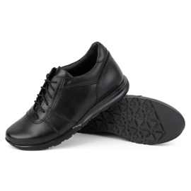 Olivier Buty męskie podwyższające sznurowane skórzane Sport Style 408KZ + 3 cm czarne 4