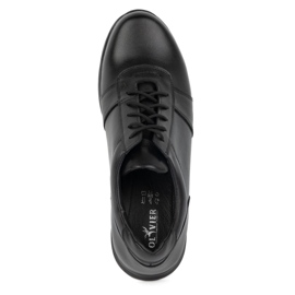 Olivier Buty męskie podwyższające sznurowane skórzane Sport Style 408KZ + 3 cm czarne 6