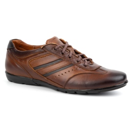 Olivier Buty męskie skórzane sport style 7004DT brązowe 2