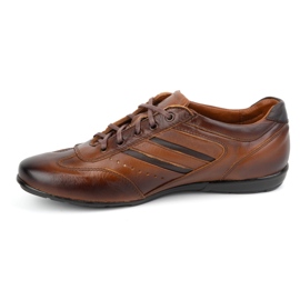 Olivier Buty męskie skórzane sport style 7004DT brązowe 1