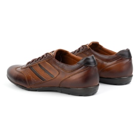 Olivier Buty męskie skórzane sport style 7004DT brązowe 5