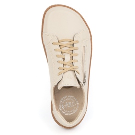 Olivier Damskie minimalistyczne buty skórzane barefoot model 1243 beżowe beżowy 7