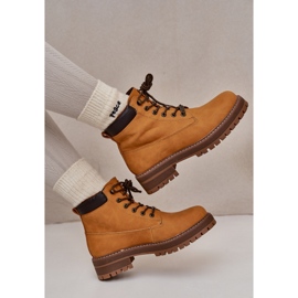 Trapery Damskie Ocieplane Big Star OO274A288 Camel brązowe 2