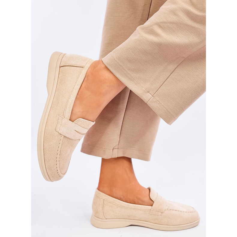 Mokasyny damskie Forest Beige beżowy 1