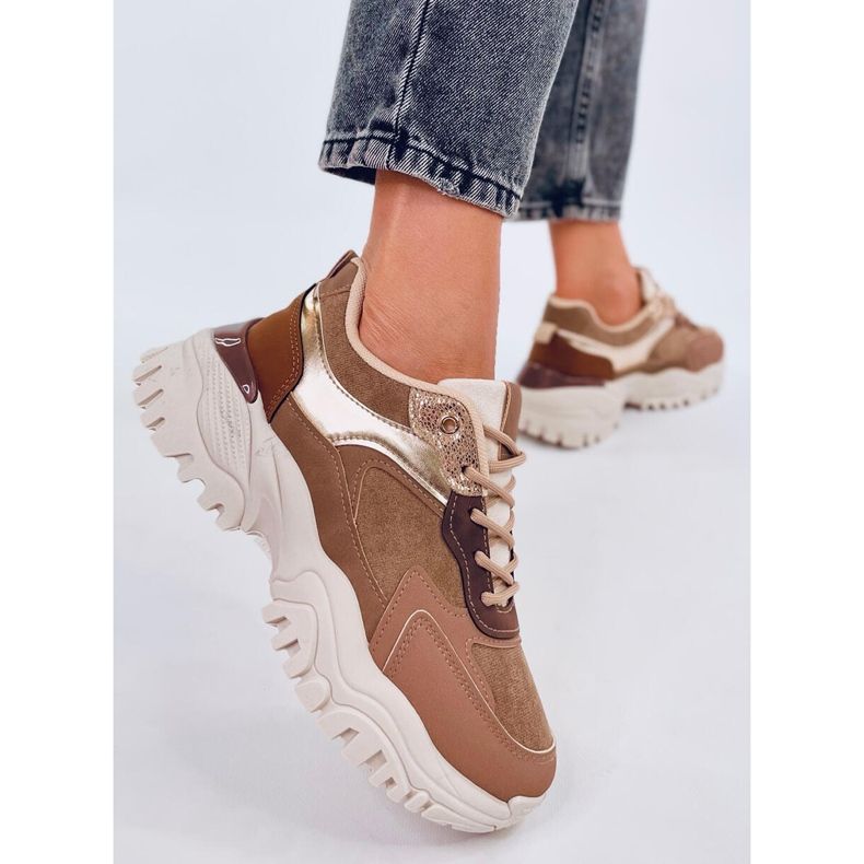 Sneakersy damskie Bolms Khaki brązowe 2