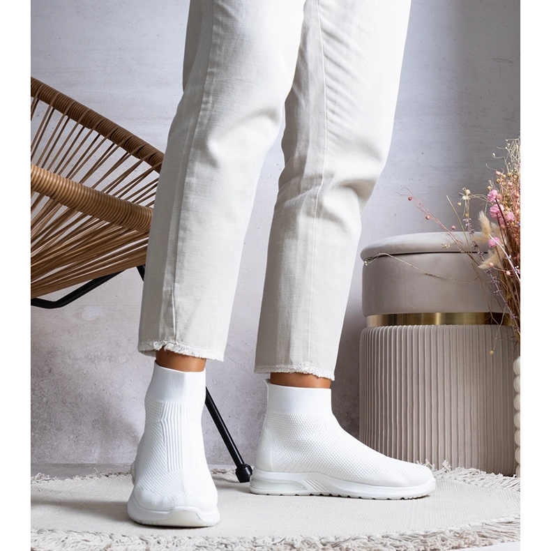 Białe sneakersy za kostkę Salgado 2