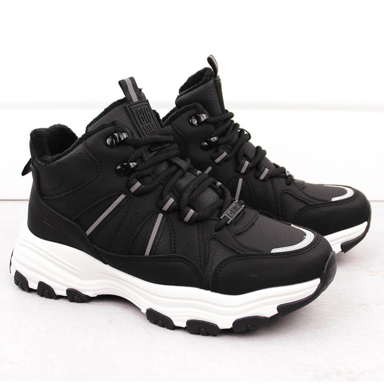 Traperki ocieplane wysokie czarne Big Star OO274A160 2