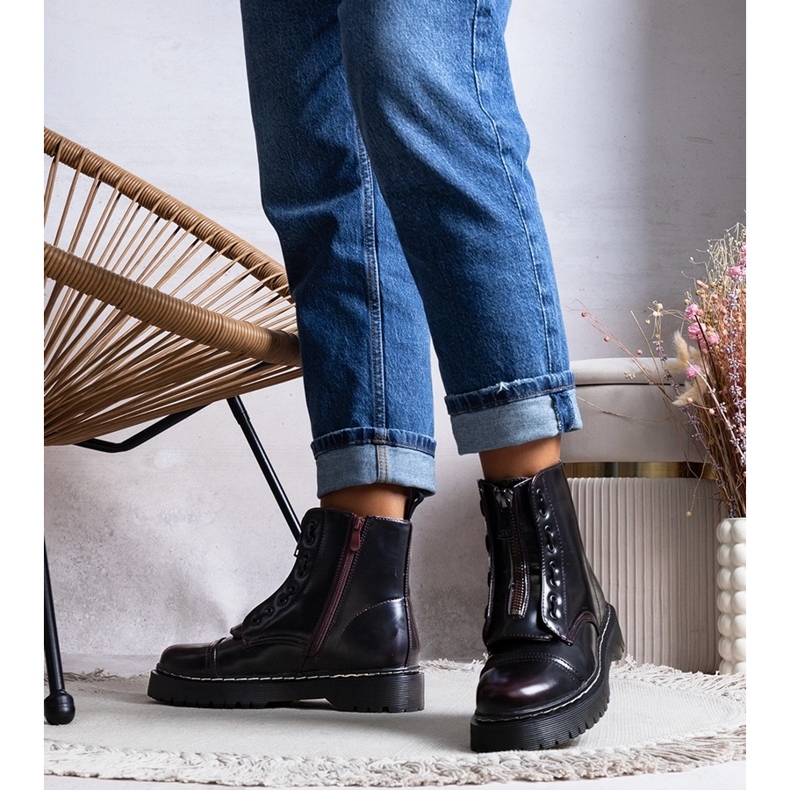 Czarne traperki ocieplane Royer 1