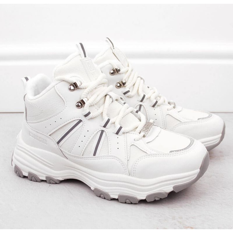 Traperki ocieplane wysokie Big Star INT2032B białe 2