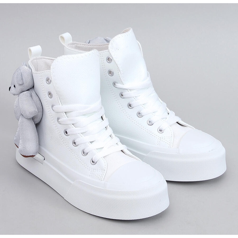 Trampki z misiem Rooks White białe 1