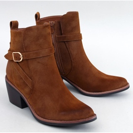 Botki kowbojki niski obcas Cunnig Camel brązowe 1