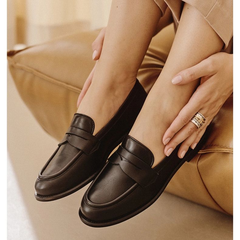 Marco Shoes Mokasyny ze skóry licowej 2231P-001-1 czarne 1