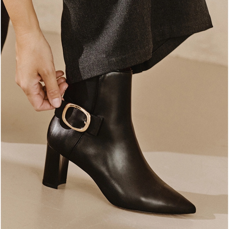 Marco Shoes Eleganckie botki czarne 1