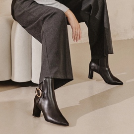 Marco Shoes Eleganckie botki czarne 2