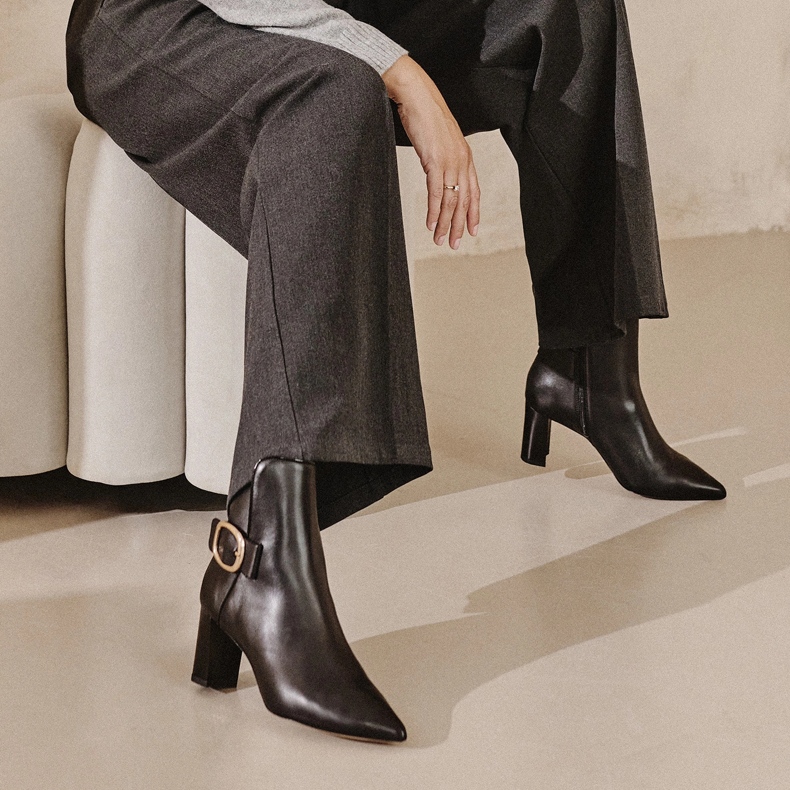 Marco Shoes Eleganckie botki czarne 2