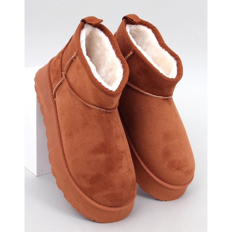 Emusy na platformie krótkie Rodmans Camel brązowe 1