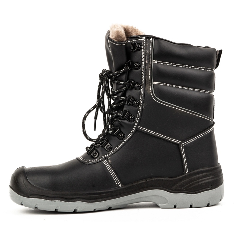 Buty męskie Zimowe URGENT 113/S3 z podnoskiem czarne 1