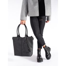 Seastar Czarne sztyblety damskie na platformie 2