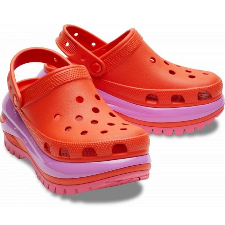 Klapki Crocs Mega Crush Clog 207988-84J pomarańczowe 1
