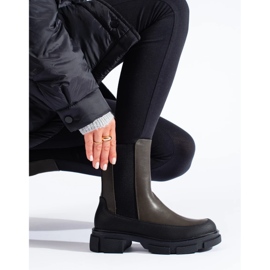 SHELOVET B20 Wysokie Botki Wsuwane czarne 2