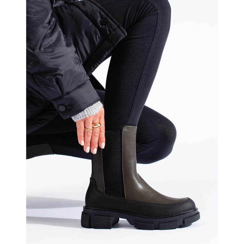 SHELOVET B20 Wysokie Botki Wsuwane czarne 2