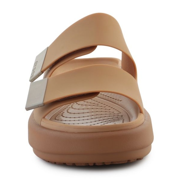 Klapki Crocs Brooklyn Luxe Sandal 209586-2U3 brązowe 2