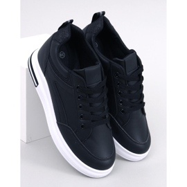 Sneakersy na koturnie Cheeve Black czarne 1