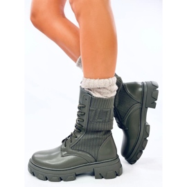 Workery z elastyczną cholewką Calling Green zielone 2