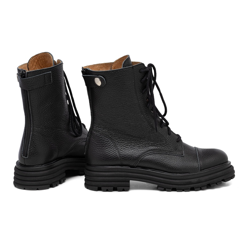 Workery damskie skóra czarne Butdam WOR1 1