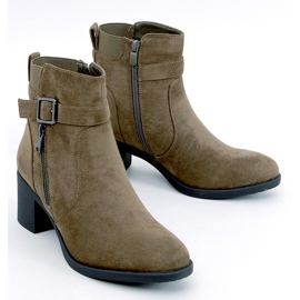 Botki klasyczne na obcasie Irving Green zielone 1