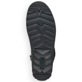 Skórzane botki damskie ocieplane czarne Remonte R8480-01 2