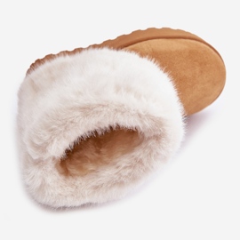 Dziecięce Botki Śniegowce Z Futerkiem Camel Crisie brązowe 4