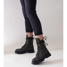 Zielone ocieplane traperki Tuima 1