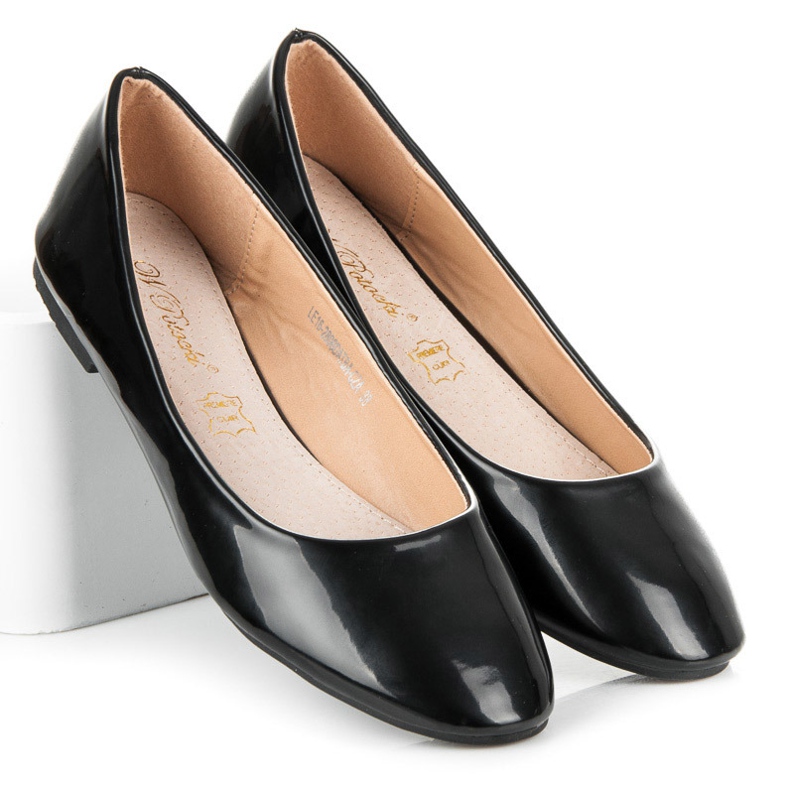 W. Potocki Lakierowane baleriny czarne 1