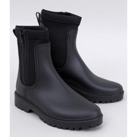 Kalosze damskie sztyblety Below Black czarne 1