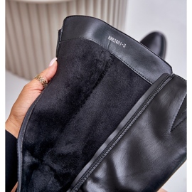 Jezzi Kozaki Na Obcasie Z Eko Skóry Przed Kolano Czarne Izanae 2