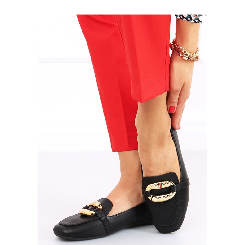 Mokasyny damskie Sajmon Black - Inello czarne 1