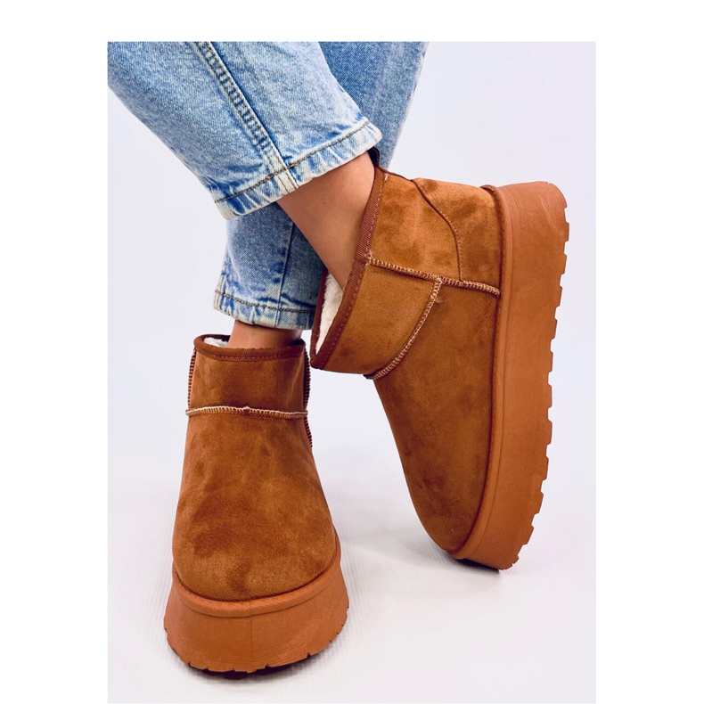 Emusy na platformie krótkie Rodmans Camel - Inello brązowe 1