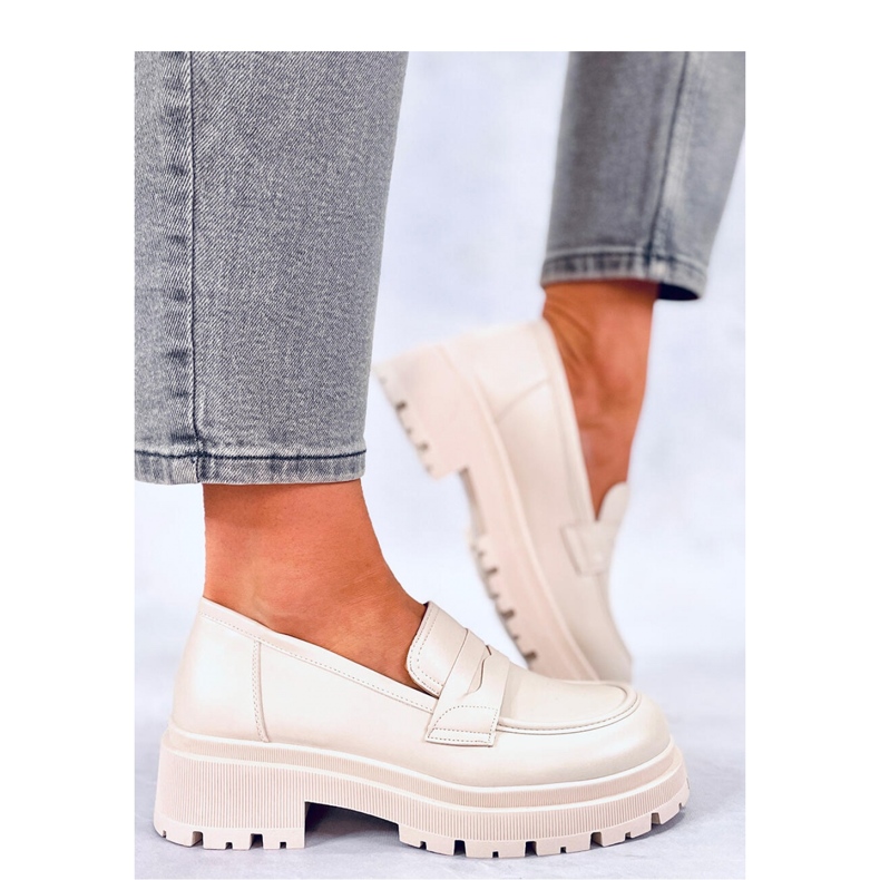 Mokasyny na platformie Dench Beige - Inello beżowy 1