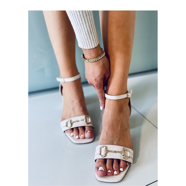 Sandałki na obcasie Ksenia Beige beżowy 2