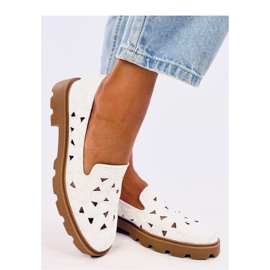 Mokasyny ażurowe  White białe 1